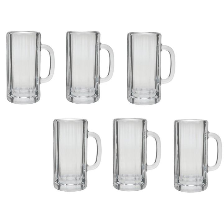 Juice Glass,Milk Shake Long Mug With Handle Set Of 6