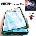 360 Full Protection Metal Magnetic Case For Samsung Galaxy A30S A31 A32 4G 5G A33 A34 5G Double-Sided Glass Transparent Cover. 