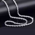 Imported Rope Shaped Italian Style Silver Chain For Men and Boys. 