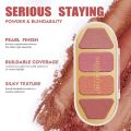 Miss Rose Premium Island Hottie 4 Color Blusher Palette. 