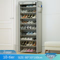 Shoe Racks with Zipper & Side Pocket |shoe organizer with large storage capacity| Wardrobe Portable stylish designs with Adjustable Shelves Space Saving Lightweight Racks. 