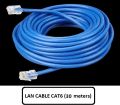 30 meter LAN Cable with connectors / Ethernet Cable For Modem,PC, Laptop Cat 6 Blue 0r Black Color. 