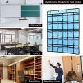 Pocket Chart for Calculator Holder, 30 Pocket Charts for Classroom 33.5 x 24.5 Inch Hang Cell Phone Organizer. 
