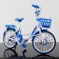 Model Wear Alloy Model knick - Mini Model Alloy Biycle Diecast Pink Finger City Bike With Shock-absorbing Adult Simulation Collection Gifts Toys for boys and girls  Bicycle Model Toy for Kids. 