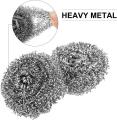 12 OR 24 Pcs Dish Wash Sponge Sink Cleaner Stainless Steel Scourers Steel Wool Scrubber Metal Scouring Pad Metal Sponge. 