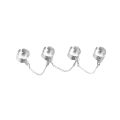 Punk Cool Hip Pop Rings Multi-layer Adjustable Chain Four Open Finger Rings Alloy Rings for Women Party Gift. 