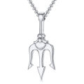 Aquaman Trident Fashion Jewelry Silver Stainless Steel Necklace Men Women. 