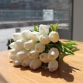 20Pcs White 13.8inch Artificial Tulips Flowers for Party Decoration,Wedding Home Decoration. 