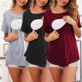 Women's aternity Shirts Fashion Nursing Shirts for Daily om 3pcs. 