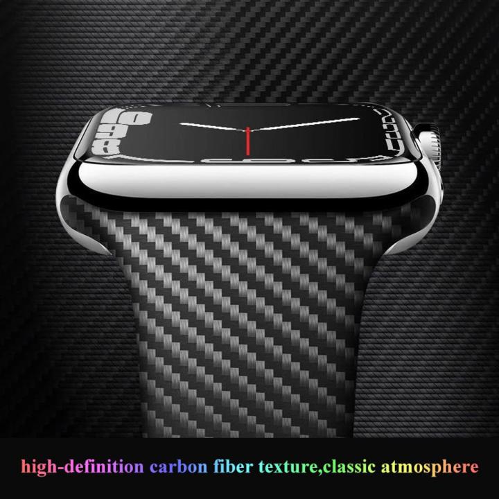Strap For Apple Watch band 7 8 41/45mm Carbon Fiber Pattern smartwatch bracelet correa iWatch serie ultra 3 4 5 6 SE 49/38/42mm