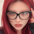 【Poggioio】Sexy Cat Eye Sunglasses Women Black Transparent Small Triangle Sun Glasses Blue Light Blocking Eyeglasses Fashion Retro Eyewear. 
