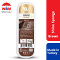 WBM Shoe Shining Sponge - Brown  Instant Shine Sponge For Brown Leather & All Types of Shoes. 