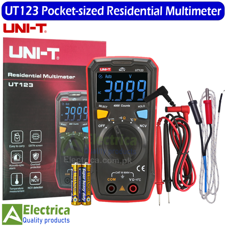 UT123 Pocket-sized Residential Multimeter by electrica