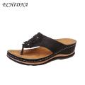 Women Slippers Thick Heel 6 Sizes Flat Beach Women Slippers. 
