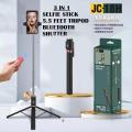 3 in 1 Selfie Stick 5.5 Feet Tripod with Bluetooth Remote Shutter for android and iphone. 