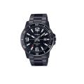 Casio General Mens Stainless Steel Quartz Analog Black Dial Black Stainless Steel Band Watch-MTP-VD01B-1BVUDF. 