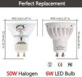 LOHAS GU10 Spotlight Bulb. LED 4000K Natural White, 50W Halogen Bulbs Equivalent,120 Drgree Beam Angle, Non Dimmable, 500lm, 10 Pack [Energy Class A+]. 