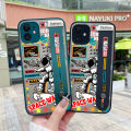 JIUMOO for iPhone 6s Plus Case Fashion Tide Cool Space Astronaut With Wristband Thin Frosted Transparent Hard Phone Case Full Cover Camera Silicone Softcase Pattern Casing Shockproof Protection Cases. 