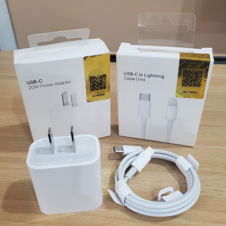 Original iPhone 20W Adapter - USB C Power Adapter - Type-C to Lightening Cable - MFI Certified - Fast iPhone Charger - iPhone Pd Charger