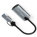 HDMI Video Capture Card USB 3.0 4K 1080P HDMI - compatible to USB / Type c - USB A / USB C 2in1 TO HDMI Connector 4K Stream Record Audio Game Thunderbolt 4 for PS5 Xbox TV Stick iPad Pro Macbook PC. 
