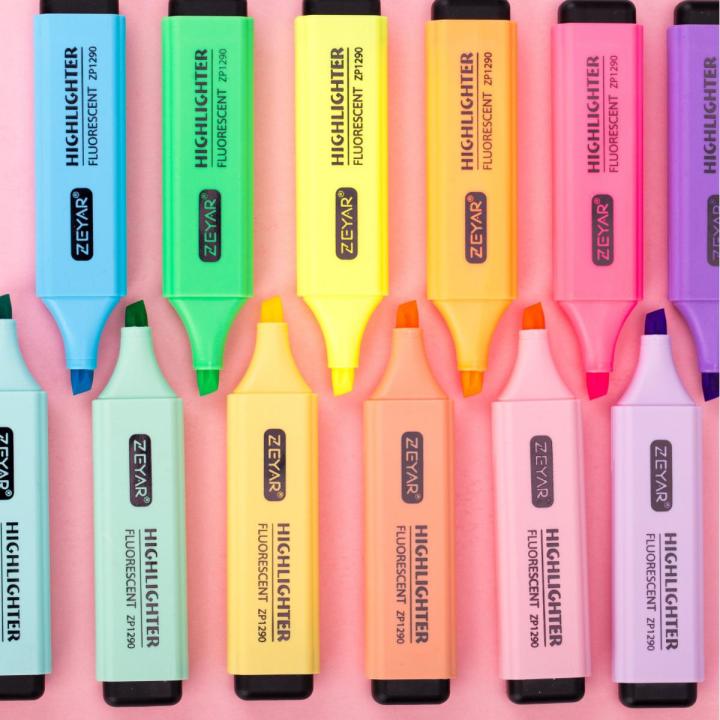 【HOT】 1 PCS 18 Colors Highlighter Marker Pen Water-Based Pigment Single Head Highlight Pen Stationery Office School Supplies