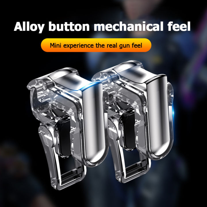 GT01 Mobile Phone Gaming Trigger Controller for Pubg Gamepad Joystick Aim L1R1 Metal Key Button for IPhone Android Game