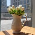 20Pcs White 13.8inch Artificial Tulips Flowers for Party Decoration,Wedding Home Decoration. 