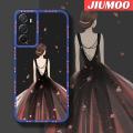 JIUMOO Case For OPPO A16 Case Fashion Beauty Princess Girl Thin Shockproof Square Edge Silicone Casing Full Lens Cover Camera Protect Cases Softcase. 