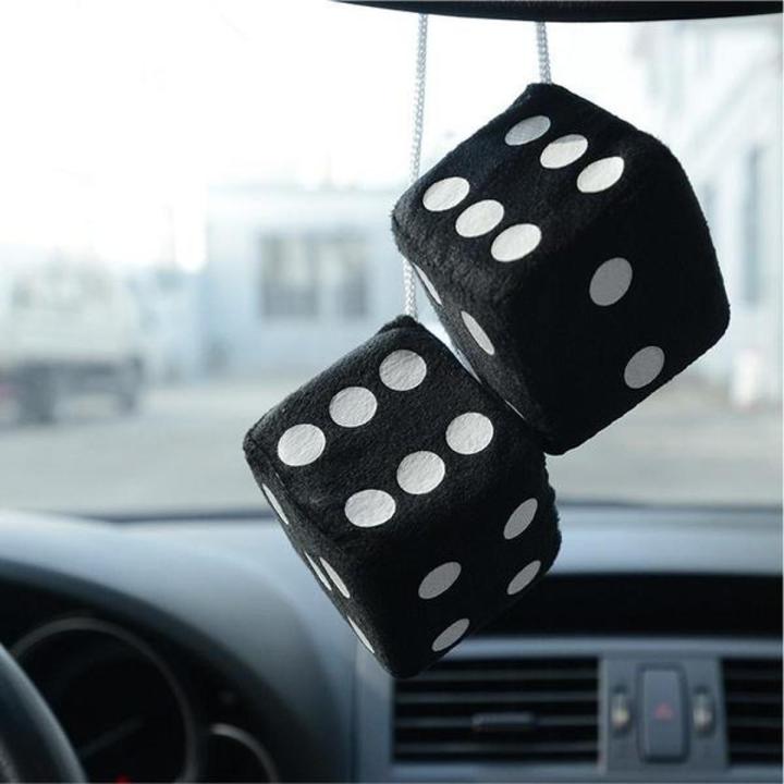 Pair Of Hanging Dice Soft Fulfy Foam Made For Car Home & Office Use