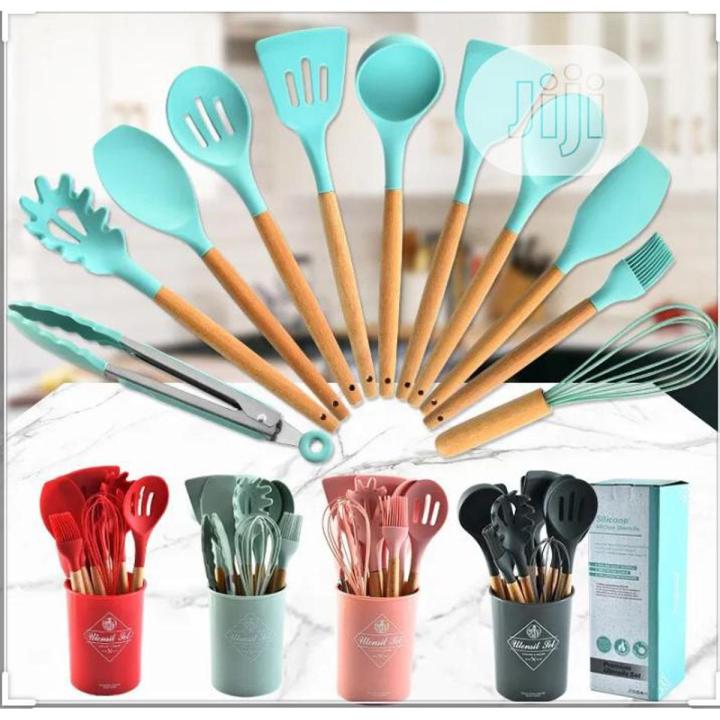 Silicone 12 Piece Kitchen Utensil Set - Multicolor