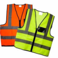 Hi Viz Reflective Jacket with 2 Pockets and card pocket | Reflective Vest with Zip | Hi Vis Viz Neon Florescent Safety Vest High Visibilty Waist Workcoat Jacket with Pockets Zip. 