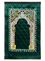 [PACK OF 1] Val-vet Foam Print Embossed Jai namaz / Janamaz / Prayer Rug / Prayer Mat premium quality pyaer mat/jaaye namaz orthopaedic jaye namaz /orthopaedic prayer mat. 