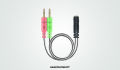 KOTION EACH 3.5mm 1 in 2 Earphones Y Splitter Adapter Audio Aux Cable for G9000 Gaming Headset Headphones Connect for Computer. 