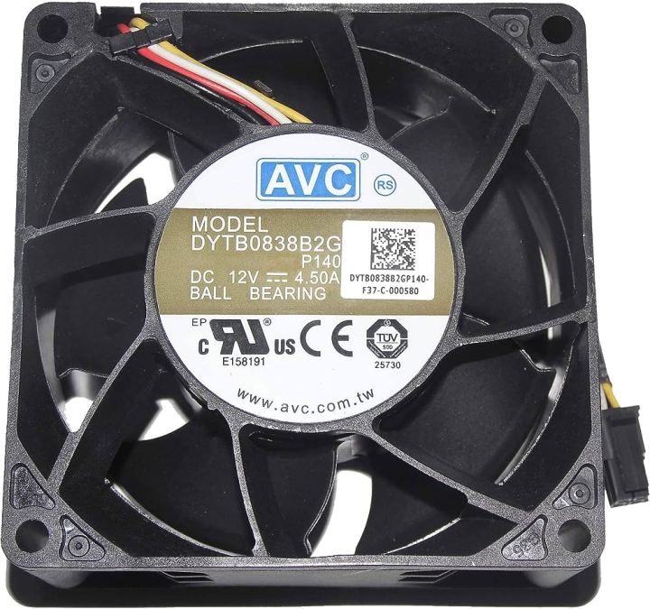 AVC 12V 4.50A 8CM 80mm Ultra High Speed Cooling Fan 80x80x38mm - 8100RPM