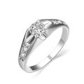 Lady Ring Fine Workmanship Rhinestone Embedded Women Ring. 