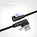 L Shaped Nylon Braided 90 Degree Fast Iphone Charging Cable Usb Data Cable Charger Cable For Iphone 11 / XS MAX / XS / X / 8 / 8plus / 7 / 7plus. 
