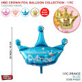 Crown Shape Happy Birthday Prince & Princess Foil Balloons For Birth Day Party Decoration Rooms Lawn Lounge Halls Photo Booth Prop Mylar Chrome Aluminum Balloon Helium& Air Parties Decor Supplies Materials Items. 