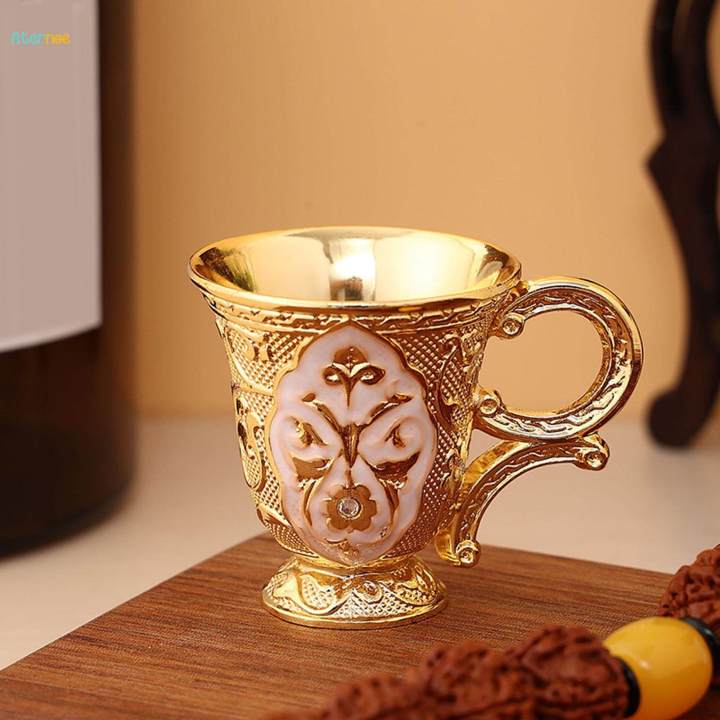 Metal Cup Tumbler Gifts Vintage Glass for Holiday Hotel Home