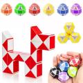 Magic Snake Cube Blocks Snake Puzzle Snake Magic Ruler Twist Toy Party Fillers Mini Snake Speed Cube Snake Fidget Toy For Kids Intelligence Development Party Favours Children Gift. 