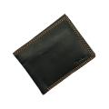 Pocket Size Black Plain Leather Wallet. 