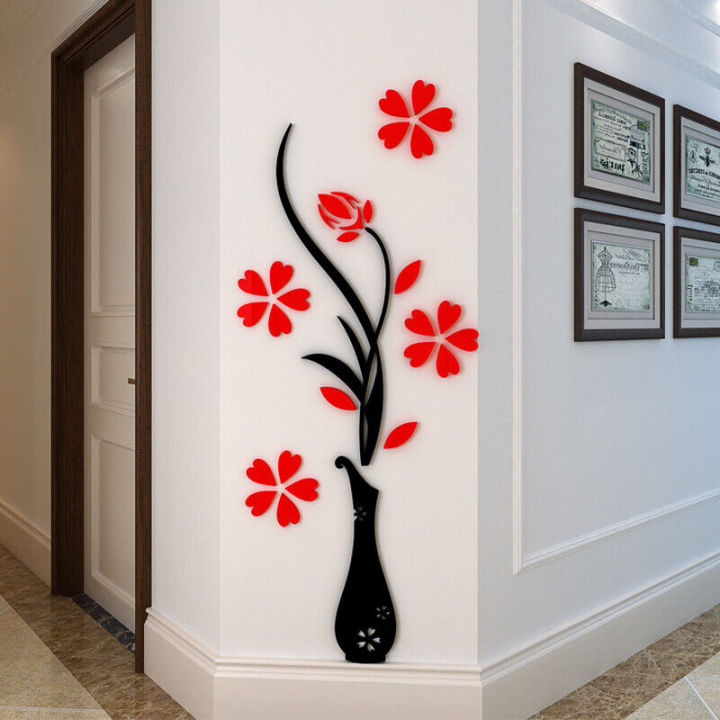 Decals%20Design%20Stickers%20Kart%20Wall%20Stickers%20beautifull%20Modern%20Art%20'Flowers%20with%20Vase'%20-%20Image%203