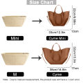 EverToner Insert Bag For POLENE Cyme M Mini Organizer Felt Makeup Linner Bag with Zipper Pocket. 