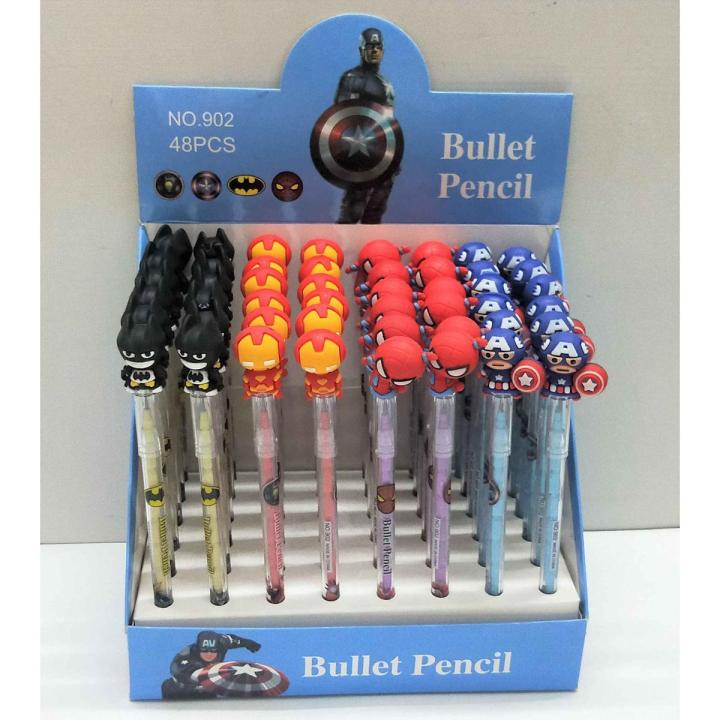 4 Pcs Cute Cartoon Pencils for Kids.