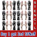 Large Henna Stencils Hand Mehndi Art Template India Lace Body Temporary Tattoo. 