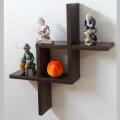 1 PIECE WALL HANGING SHELF DARK BROWN. 