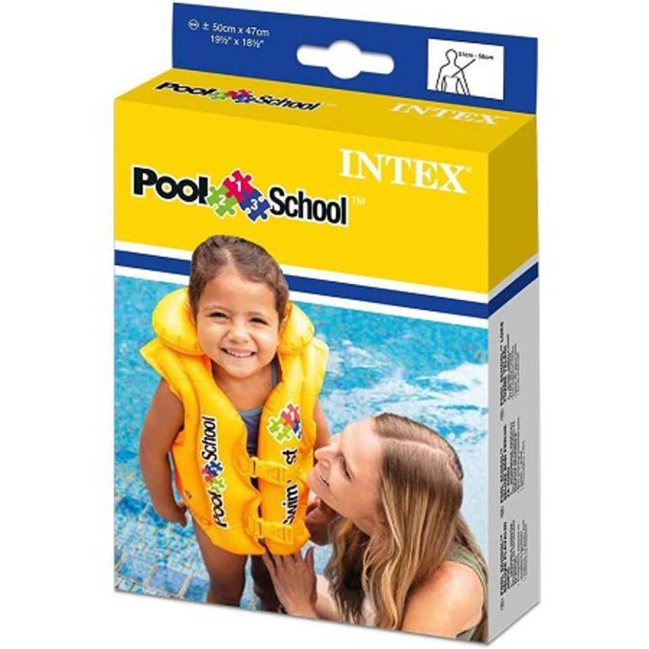 INTEX%2058660%20POOL%20SCHOOL%20DELUXE%20SWIM%20VEST%20Yellow%20Child%20Swim%20Vest%20Inflatable%20Kids%20Life%20Jacket%20Float%20swimming%20pool%20floats%20-%20Image%202