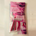 Pack of 10 - Ladies Soft Body Razor Womens Girls - 2 Blades Double Blade | Disposable Razors | Twin Blade Disposable Body Razor for Women | Ladies Women's Girls Shaver Trimmer Razor |  Lady Razor - (2 Blades) |  Ladies Razer |  Makeup Tweezers | Health Be. 