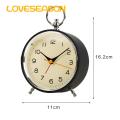 Analog Alarm Clock for Bedroom Vibrant Color Retro Alarm Clock with Night Light Accurate Quartz Movement Metal Hanging Ring Southeast Asian Buyers' Favorite Eye-friendly Alarm Clock. 