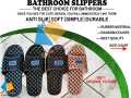Washroom Soft Rubber Plastic Non-Slip Shower Slippers with Bubble Massage – Random Colors. 