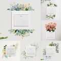 Decor Wall Paper Long Lasting Wall Mural Colorfast Plant Flower Switch Wall Decorative Sticker Self-adhesive Decal. 
